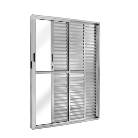 PORTA BALCAO ALUM VENEZIANA 03FLS 1,50M