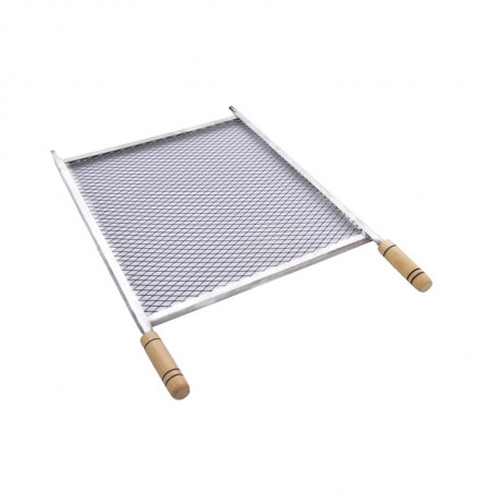 GRELHA CHURRASQUEIRA ACO INOX 50 X 40