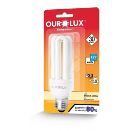 LÂMPADA ECONÔMICA OUROLUX 4U 6400K 30W 127W