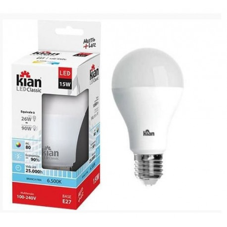 LÂMPADA LED. 15W KIAN 6500K BIVOLT