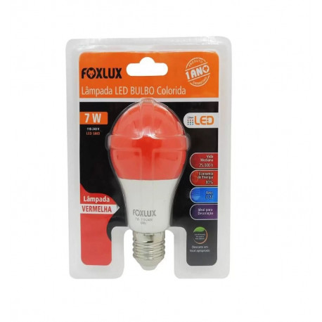 LAMPADA LED. 7W FOXLUX VERMELHO