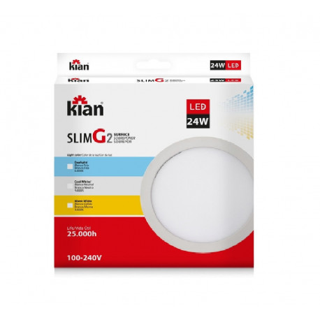 PLAFON LED EMBUTIR BLUMENAU RED 24W BIV