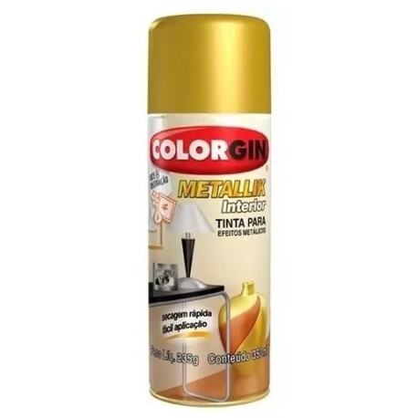 SPRAY COLORGIN METALIK DOURADO 350ML