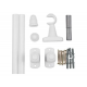 KIT CORTINA MEDIO SIMPLES BRANCO 4M