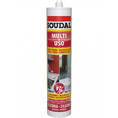 SILICONE TRANSPARENTE SOUDAL 260 GR