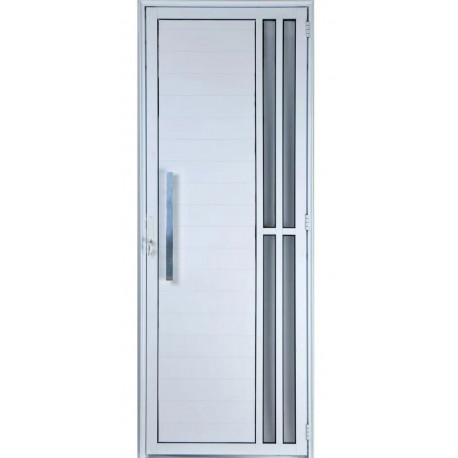 PORTA ALUM PRISMA LAMBRI/VIDR PUXADOR 80ESQ
