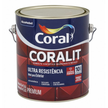 ESMALTE 3,6L BRANCO B.AGUA BRILHO CORALIT