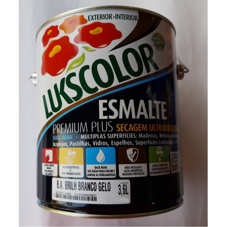 ESMALTE 3,6L GELO BRILHO B.AGUA LUKSCOLOR