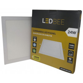 PAINEL LED EMBUTIR QUADRADO 24W 6500K BIV LED BEE